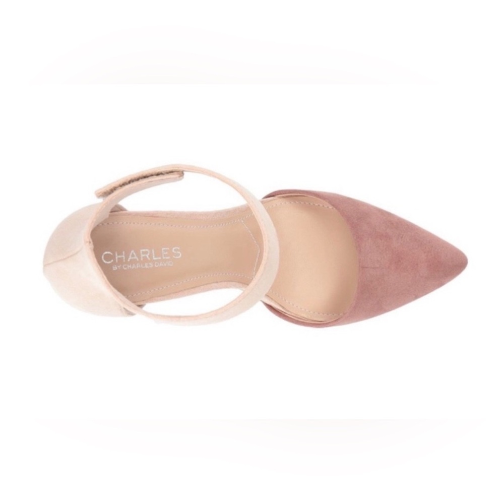🛍️SALE🛍️ Charles by Charles David Pointer Neutral/Pink Colorblock Stiletto Heels - Picture 10 of 11